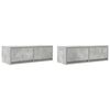 vidaXL 2 db betonsz&uuml;rke szerelt fa TV-szekr&eacute;ny 80x31x25,5 cm