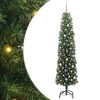 vidaXL Mű kar&aacute;csonyfa 300 LED-del Z&ouml;ld 240 cm PVC, ac&eacute;l &eacute;s műanyag