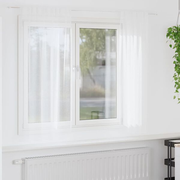 vidaXL Voile F&uuml;gg&ouml;ny f&uuml;gg&ouml;ny&ouml;kkel 2 pcs Feh&eacute;r 175 x 140 cm Poli&eacute;szter