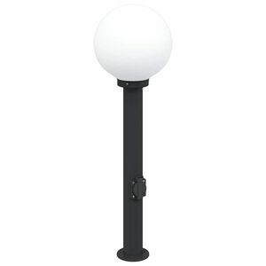 vidaXL oszlopl&aacute;mpa konnektorral 80 cm fekete IP44
