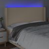 vidaXL kr&eacute;msz&iacute;nű sz&ouml;vet LED-es fejt&aacute;mla 203x16x118/128 cm