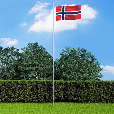 vidaXL norvég zászló alumíniumrúddal 6,2 m