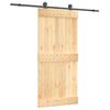 vidaXL Cs&uacute;sz&oacute; ajt&oacute; Term&eacute;szetes &eacute;s Fekete 95 x 210 cm Szil&aacute;rd Fenyőfa