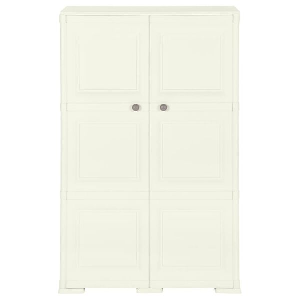 vidaXL vanília színű fahatású műanyag szekrény 79 x 43 x 125 cm
