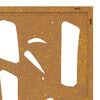vidaXL bambuszmint&aacute;s corten ac&eacute;l kerti fald&iacute;sz 105 x 55 cm