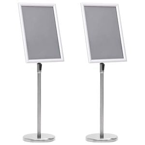 vidaXL Poszter &Aacute;llv&aacute;nyok 2 pcs Ez&uuml;st 45 x 32,7 x 108 cm Alum&iacute;nium