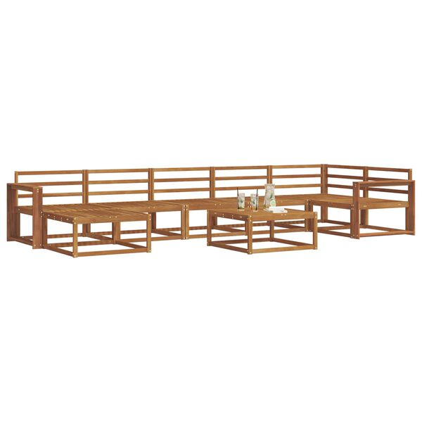 vidaXL K&uuml;lt&eacute;ri kanap&eacute; szett 8 pcs Term&eacute;szetes T&ouml;m&ouml;r Ak&aacute;cfa