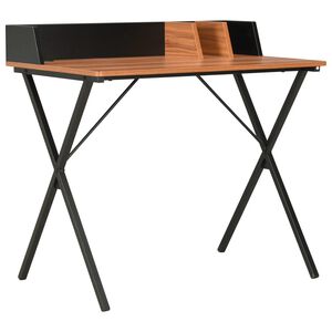 vidaXL fekete &eacute;s barna &iacute;r&oacute;asztal 80 x 50 x 84 cm