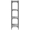 vidaXL 4 szintes sz&uuml;rke sonoma szerelt fa k&ouml;nyvespolc 60 x 30 x 120 cm