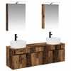 vidaXL F&uuml;rdőszobai Szekr&eacute;ny Szett 5 pcs Antik Fa 50 x 14,5 x 70 cm