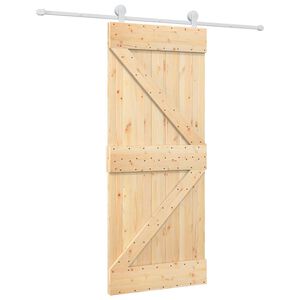 vidaXL Cs&uacute;sz&oacute; ajt&oacute; 85 x 210 cm Szil&aacute;rd Fenyőfa (Nem Kezelt)