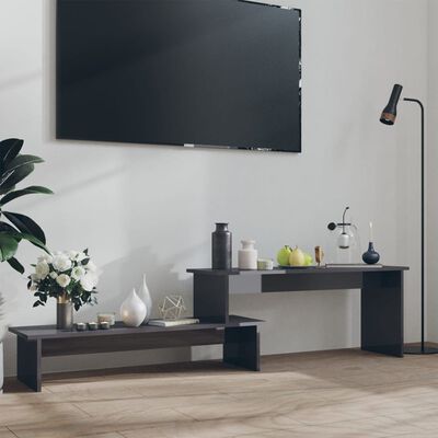 vidaXL magasfényű szürke forgácslap TV-szekrény 180 x 30 x 43 cm