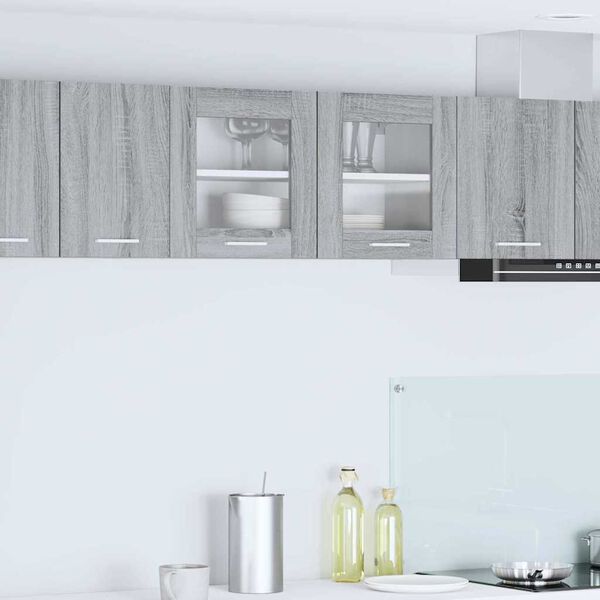 vidaXL F&uuml;ggő szekr&eacute;ny Sz&uuml;rke Sonoma &eacute;s feh&eacute;r 80 x 31 x 40 cm Faanyag