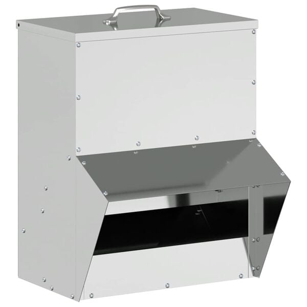 vidaXL Csirke etető Ez&uuml;st 20 x 25 x 35 cm Horganyzott ac&eacute;l