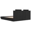 vidaXL &Aacute;gykeret t&aacute;ml&aacute;val fejt&aacute;ml&aacute;val Fekete t&ouml;lgy 180 x 200 cm Faanyag