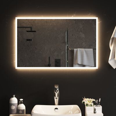 vidaXL LED-es fürdőszobatükör 80 x 50 cm