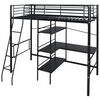 vidaXL &Aacute;gy matracmal Fekete 200 x 90 cm F&eacute;m