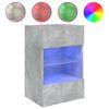 vidaXL betonsz&uuml;rke falra szerelhető TV-szekr&eacute;ny LED-del 40x30x60,5 cm