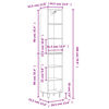 vidaXL sz&uuml;rke sonoma sz&iacute;nű szerelt fa magasszekr&eacute;ny 34,5x32,5x180 cm