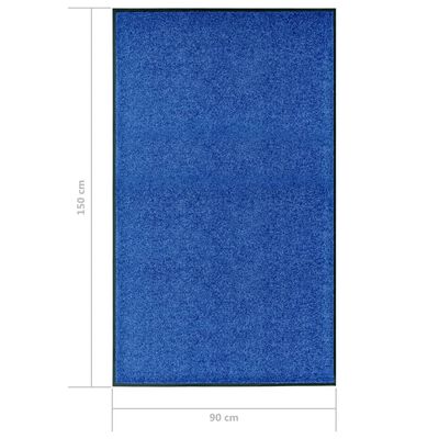 vidaXL kék kimosható lábtörlő 90 x 150 cm
