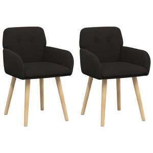 vidaXL &Eacute;tkező Sz&eacute;kek 2 db Boucl&eacute; Fekete 59 x 57 x 85 cm