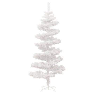 vidaXL fehér PVC kivilágított állványos kacskaringós karácsonyfa 150cm
