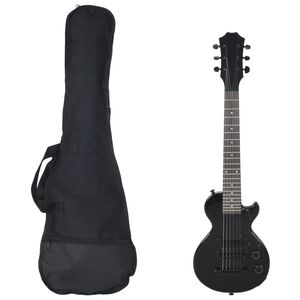 vidaXL fekete elektromos git&aacute;r gyerekeknek puhatokkal 3/4 30"