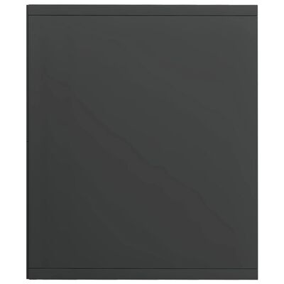 vidaXL magasfényű szürke forgácslap könyv-/TV-szekrény 36x30x114 cm