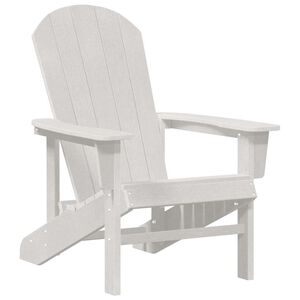 vidaXL Adirondack sz&eacute;k Feh&eacute;r HDPE