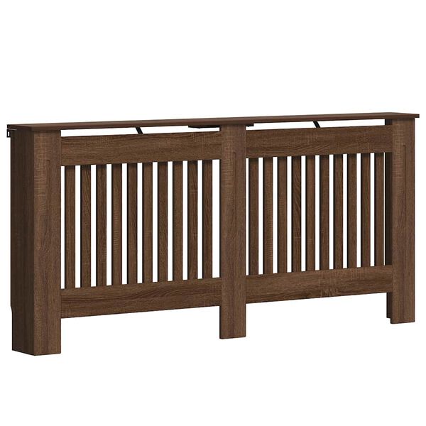 vidaXL Radiátor fedezék barna tölgy 172x19x81,5cm Faanyag