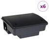 vidaXL 6 db fekete eg&eacute;rfog&oacute; 23x19x9,5 cm