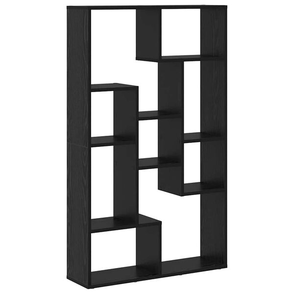 vidaXL K&ouml;nyvespolc Fekete t&ouml;lgy 72 x 20 x 102,5 cm Faanyag