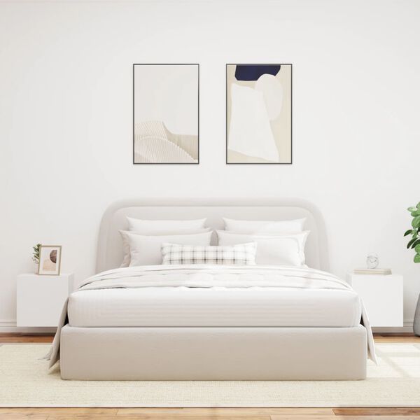 vidaXL 2 db feh&eacute;r falra szerelhető TV-szekr&eacute;ny LED-ekkel 40,5x35x40 cm