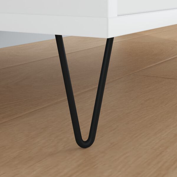 vidaXL B&uacute;tor l&aacute;b 2 pcs Fekete 54.1 x 54.1 x 100 mm Vas