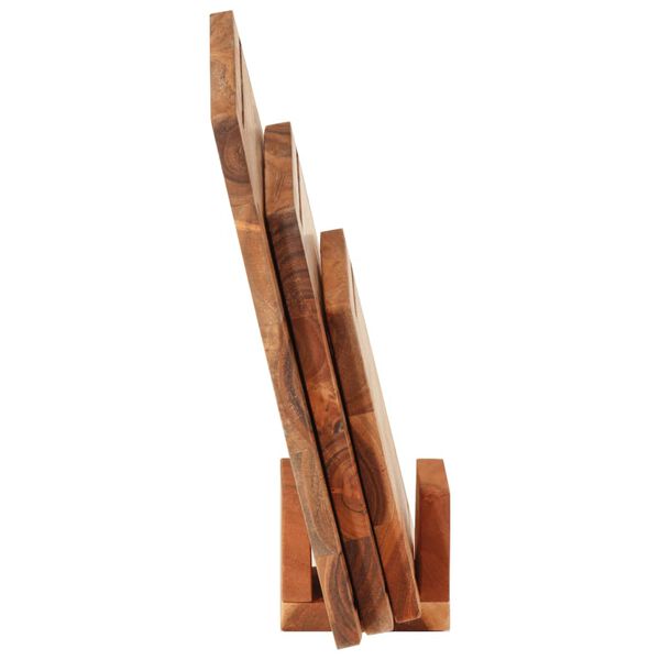 vidaXL 3 r&eacute;szes t&ouml;m&ouml;r ak&aacute;cfa v&aacute;g&oacute;deszkaszett &aacute;llv&aacute;nnyal