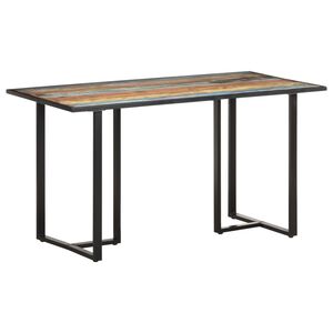 vidaXL t&ouml;m&ouml;r &uacute;jrahasznos&iacute;tott fa &eacute;tkezőasztal 140 cm