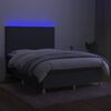 vidaXL s&ouml;t&eacute;tsz&uuml;rke sz&ouml;vet rug&oacute;s &eacute;s LED-es &aacute;gy matraccal 140x190 cm