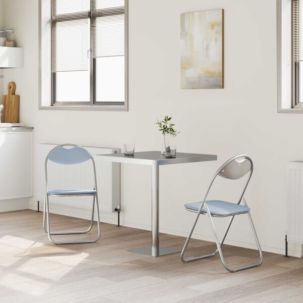 vidaXL &Ouml;sszecsukhat&oacute; sz&eacute;k 2 pcs Sz&uuml;rke 48 x 43,5 x 81 cm Műbőr