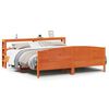 vidaXL viaszbarna t&ouml;m&ouml;r fenyőfa &aacute;gy matrac n&eacute;lk&uuml;l 200 x 200 cm