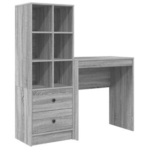 vidaXL Asztal Sz&uuml;rke Sonoma 115,5 x 40 x 127 cm 2 db