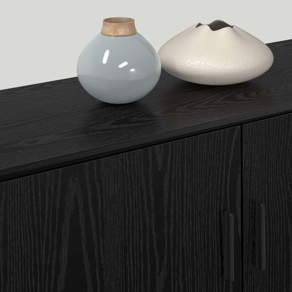 vidaXL Fali TV szekr&eacute;ny szett 2 pcs Fekete t&ouml;lgy 100 x 34,5 x 40 cm