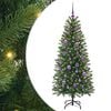 vidaXL Mű kar&aacute;csonyfa 150 LED-del &aacute;llv&aacute;nnyal Z&ouml;ld 150 cm PE &eacute;s PVC
