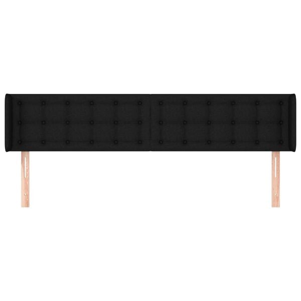 vidaXL fekete sz&ouml;vet fejt&aacute;mla sz&aacute;rnyakkal 163x16x78/88 cm