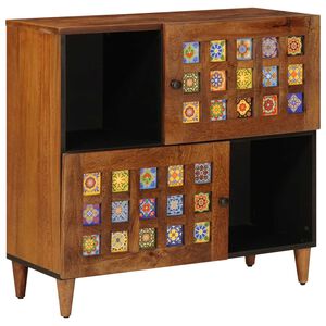 vidaXL Sz&eacute;f t&aacute;rol&oacute;val ajt&oacute;val Di&oacute; 80 x 33 x 75 cm T&ouml;m&ouml;r Mang&oacute;f&aacute;t