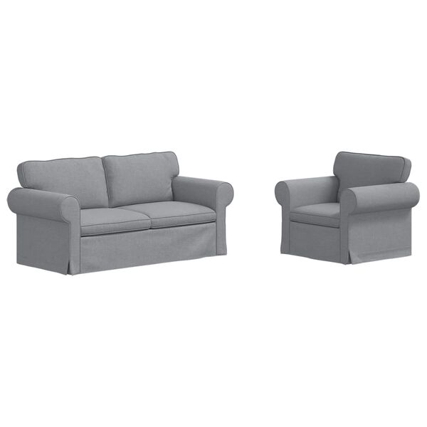 vidaXL Kanap&eacute; 2 pcs Vil&aacute;gossz&uuml;rke 175 x 82 x 80 cm sz&ouml;vet