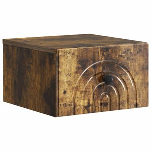 vidaXL Fali &eacute;jjeli szekr&eacute;ny F&uuml;st&ouml;s T&ouml;lgy 33 x 34,5 x 20 cm Szerelt Fa
