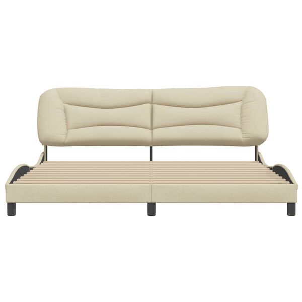 vidaXL kr&eacute;msz&iacute;nű sz&ouml;vet &aacute;gykeret matrac n&eacute;lk&uuml;l Hvar 200 x 200 cm