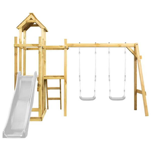 vidaXL impregn&aacute;lt fenyőfa j&aacute;tsz&oacute;torony 285 x 120 x 226,5 cm