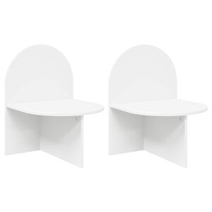 vidaXL &Eacute;jjeli asztal 2 db Feh&eacute;r 48 x 49 x 65 cm M&eacute;rn&ouml;ki fa