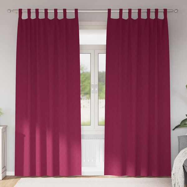 vidaXL Fekete F&uuml;gg&ouml;ny Gyűrűkkel 2 pcs Bord&oacute; 260 x 140 cm Poli&eacute;szter